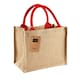 image 2 of Westford Mill Mini Jute Gift Bag - Natural/Bright Red - One Size