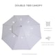 image 5 of Outsunny Garden Wood Patio Parasol Sun Shade Outdoor Umbrella Canopy White