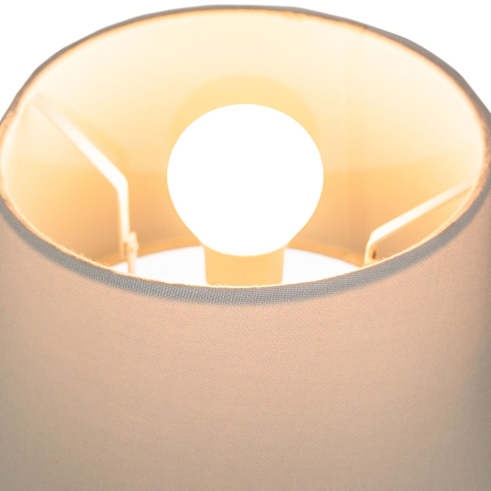image 1 of Traditional 12 Inch Cream Linen Fabric Drum Table/Pendant Lampshade 60w Maximum | Cream | Cream | 1