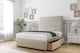 image 4 of Sloomy Monaco Cream Plush Divan Bed Base 2 Drawers Right Side With 54 Inch Floor Standing Headboard & 12 Inch Matching Footboard | Cream | Cream | Double | 1