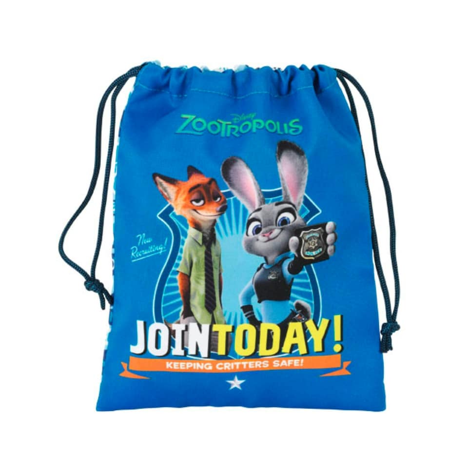 image 1 of Disney Zootropolis Childrens/Kids Drawstring Character Lunch Bag - Blue - One Size