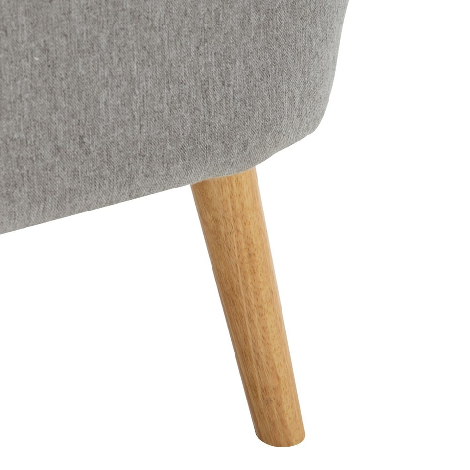 image 1 of Living and Home Modern Wingback Armchair and Ottoman - Grey
