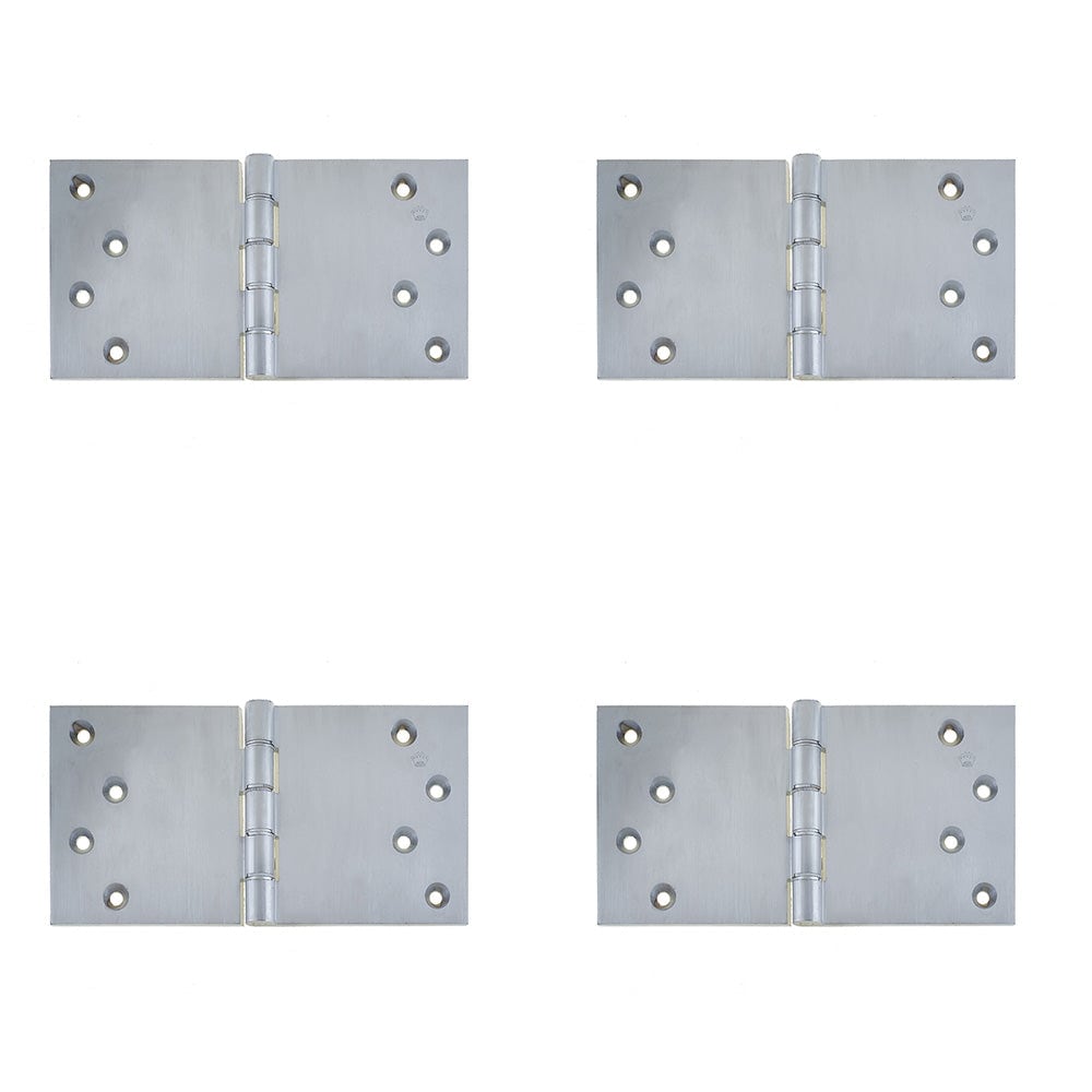 4 PACK High-Quality Satin Chrome Projection Hinge 102x200x4.5mm for Durable Door Functionality - Door Hinges