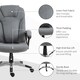 image 4 of Vinsetto Office Chair, Linen Fabric Desk Chair, Height Adjustable Computer Chair with Padded Armrests, Swivel Wheels and Tilt Function, Grey