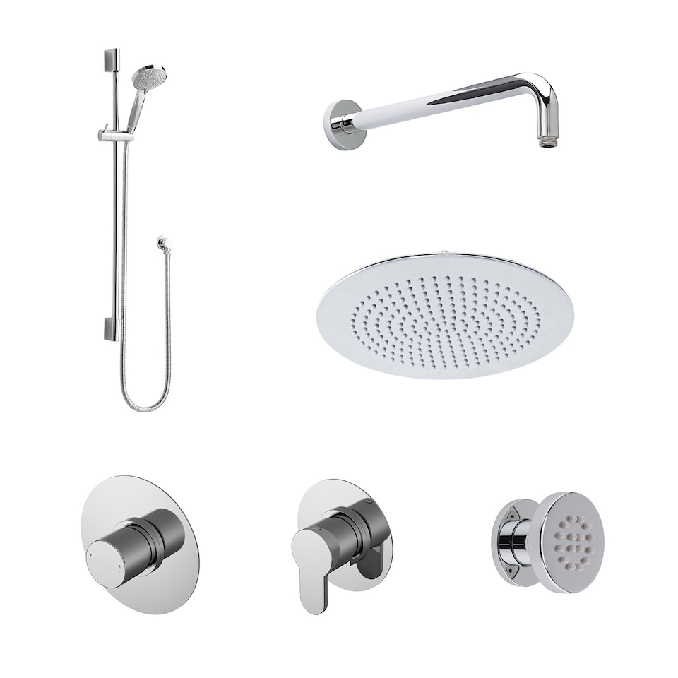 image 1 of Balterley Pride Concealed Shower Valve Set - Slide Rail Kit - A355