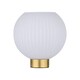 image 2 of Set of 2 Betchley - Battery Operated Satin Brass Lamp with White Glass | Gold | White | Medium | 2