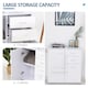 image 7 of HOMCOM Sideboard, Modern Storage Cabinet with 2 Drawers, 2 Doors and Adjustable Shelf, Kitchen Cabinet for Living Room, Dining Room, High Gloss White