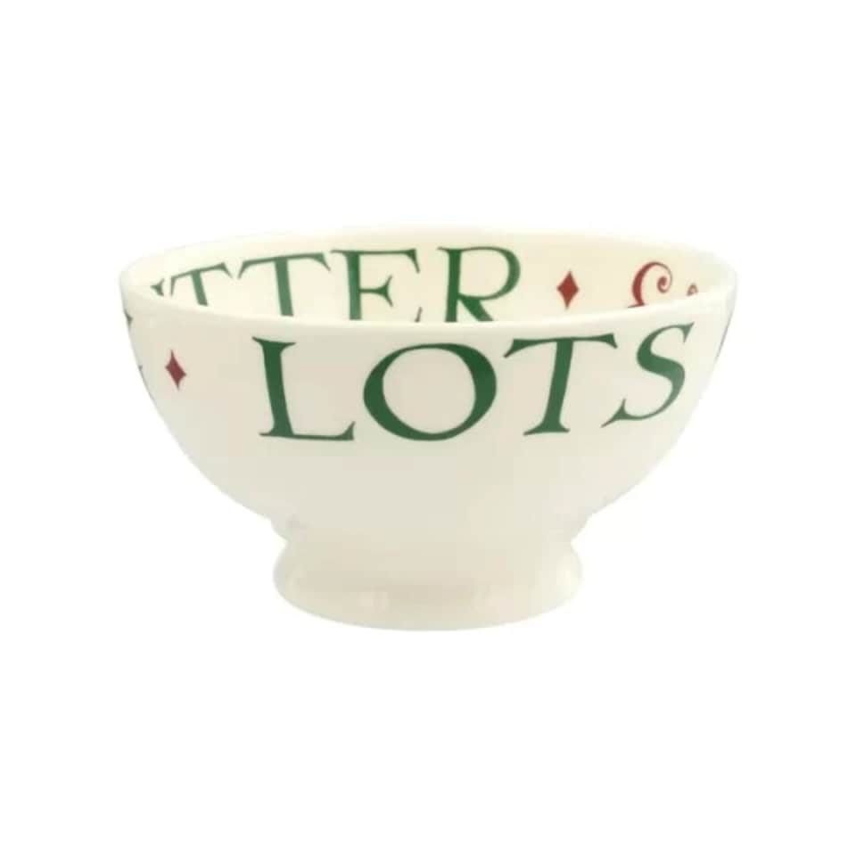 image 1 of French Bowl: 14.5cm Emma Bridgewater Christmas Toast Lots Of Puddings French Bowl, Ceramic White