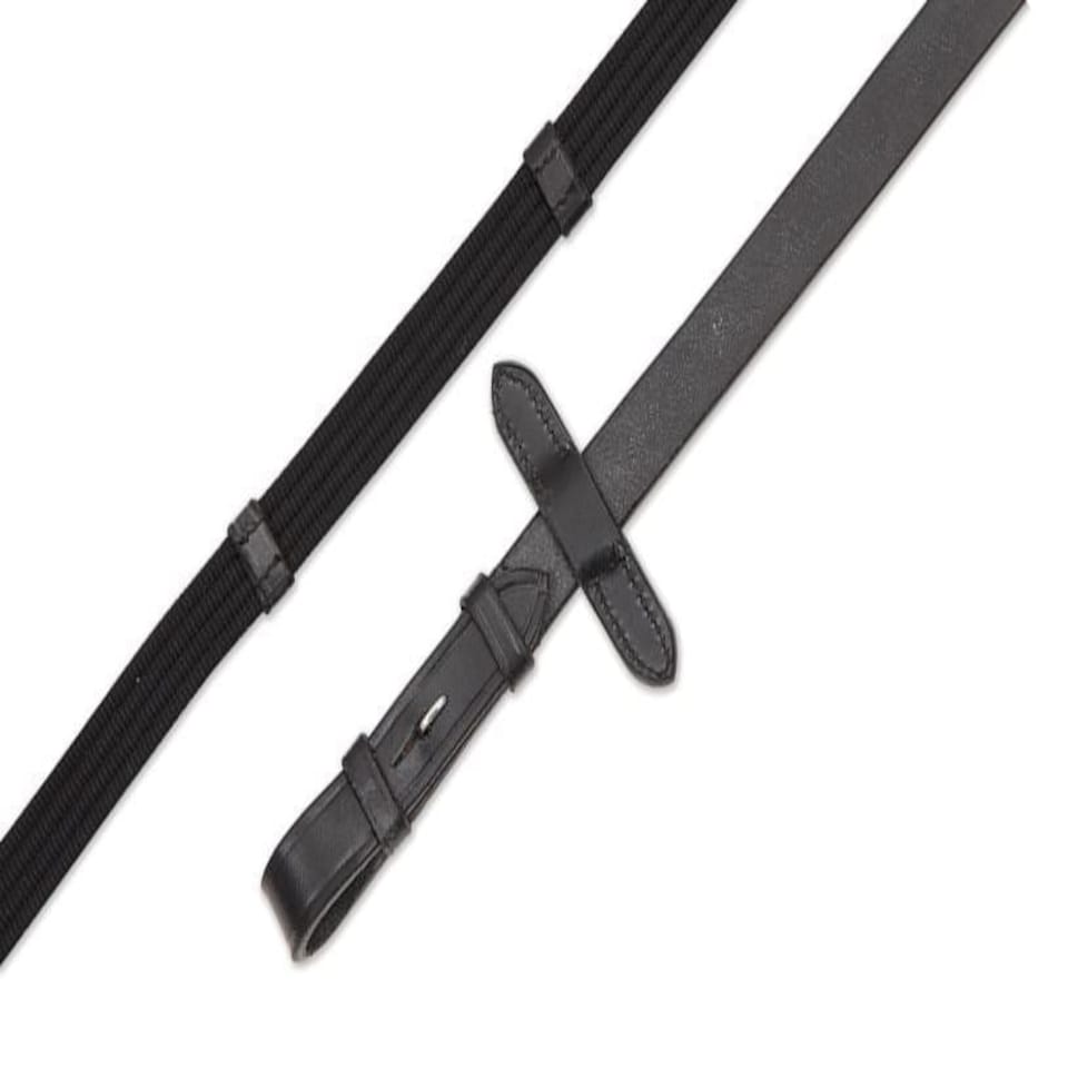 image 1 of Shires Aviemore Continental Web Reins Black | Size: 48X5/8 Inch
Colour: Black