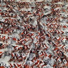 Orange Fringed Georgette Fabric for Dressmaking, 140cm / 55" Wide - per metre
