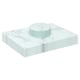 image 1 of Harbour Housewares Rectangular Glass Placemats & Round Coasters Set - Marble - 12pc Dining Set White