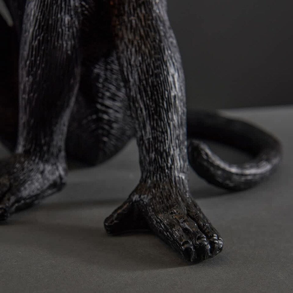 image 1 of ValueLights George Monkey Modern Black Table Lamp | Black