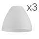 image 2 of ValueLights 3 Pack White Frosted Bowl Replacement Light Shades White