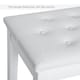 image 4 of HOMCOM Classic Piano Bench Padded Seat Wooden Makeup Stool, White
