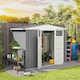 image 8 of Outsunny 8 x 4 ft Garden Storage Shed, Outdoor Metal Shed, Light Grey | Grey | Light Grey | 1