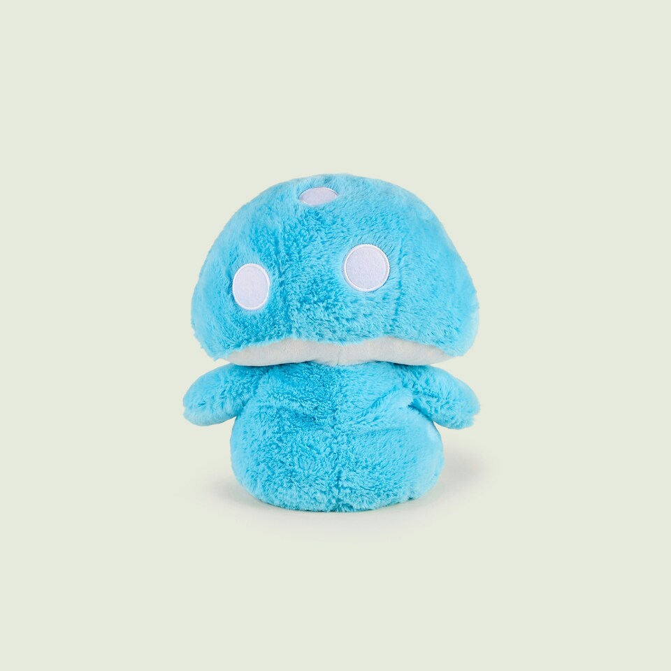 image 1 of Warmies Blue Mushroom Plush Microwaveable Weighted Cuddly Toy