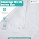 image 2 of 10pcs White Christmas Napkins Cloth Dinner Table Napkins - 20 x 20 Inch