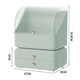 image 5 of Living and Home Desktop Makeup Organizer with Drawers & Lid - Light Green