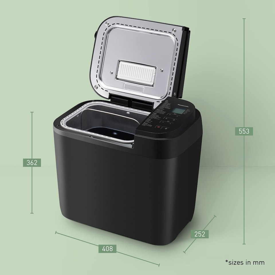 image 1 of Panasonic SD-R2530KXC Automatic Breadmaker with nut dispensers and gluten free programmes Black