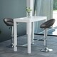 image 4 of Plump Dark Grey Swivel Bar Stool with Open Back