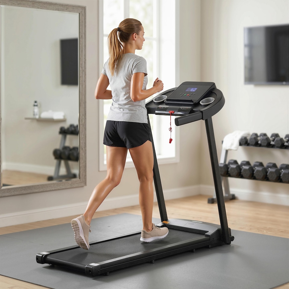 image 1 of HOMCOM Treadmill 1.5HP Electric Motorised Running Machine w/ LED Display