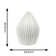 image 5 of ValueLights Astrid Geometric Origami Teardrop Pleat Lamp Shade | White
