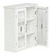 image 3 of Teamson Home Wooden Bathroom Wall Cabinet White With 2 Glass Doors