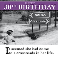 Female 30th Birthday Card