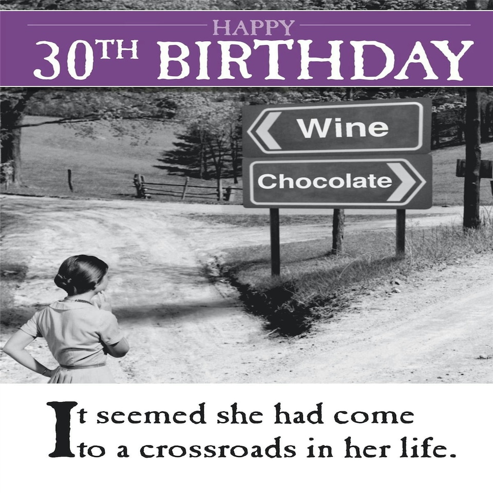 Female 30th Birthday Card