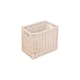 image 1 of Medium Wicker White Wash Storage Open Basket | White | White