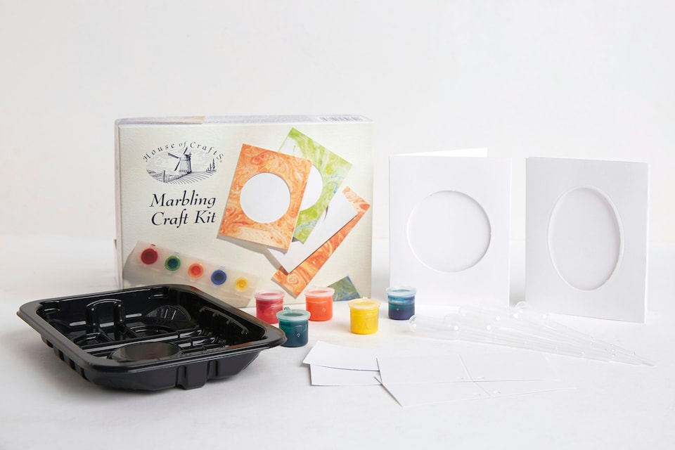 image 1 of House of Crafts Marbling Craft, Multicoloured, Single Craft Kit