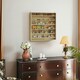 image 6 of HOMCOM 7-Tier Wall Display Cabinet w/ Shelves Glass Doors, Oak Brown