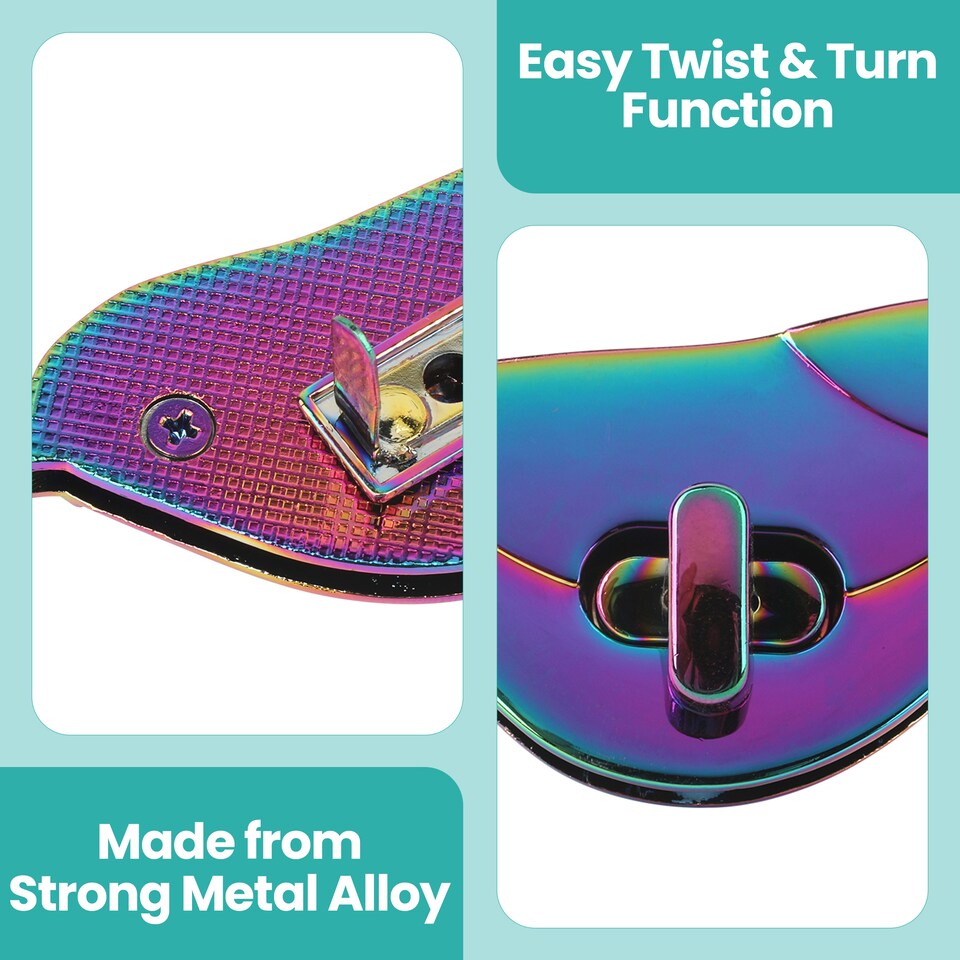 image 1 of Bird Twist Turn Lock Clasp, Decorative Closure For Leathercraft Projects