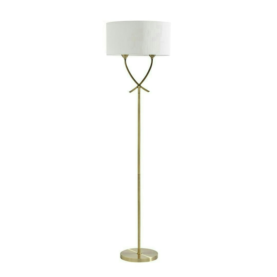 image 1 of Justina Antique Brass Floor Lamp