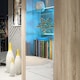 image 4 of Display Cabinet Bookcase Sideboard Storage Cabinet Cupboard Oak White High Gloss LED 170cm
