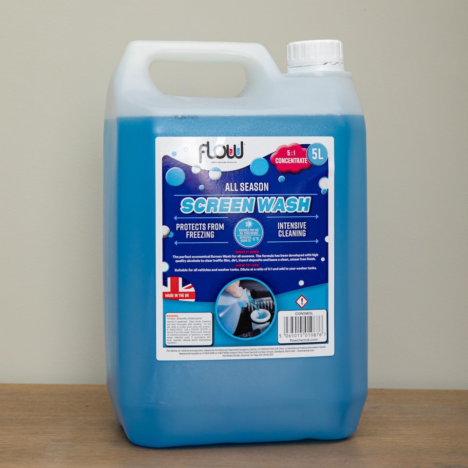 image 1 of 5 Litre All Season Streak Free Screen Wash Concentrate for All Vehicles