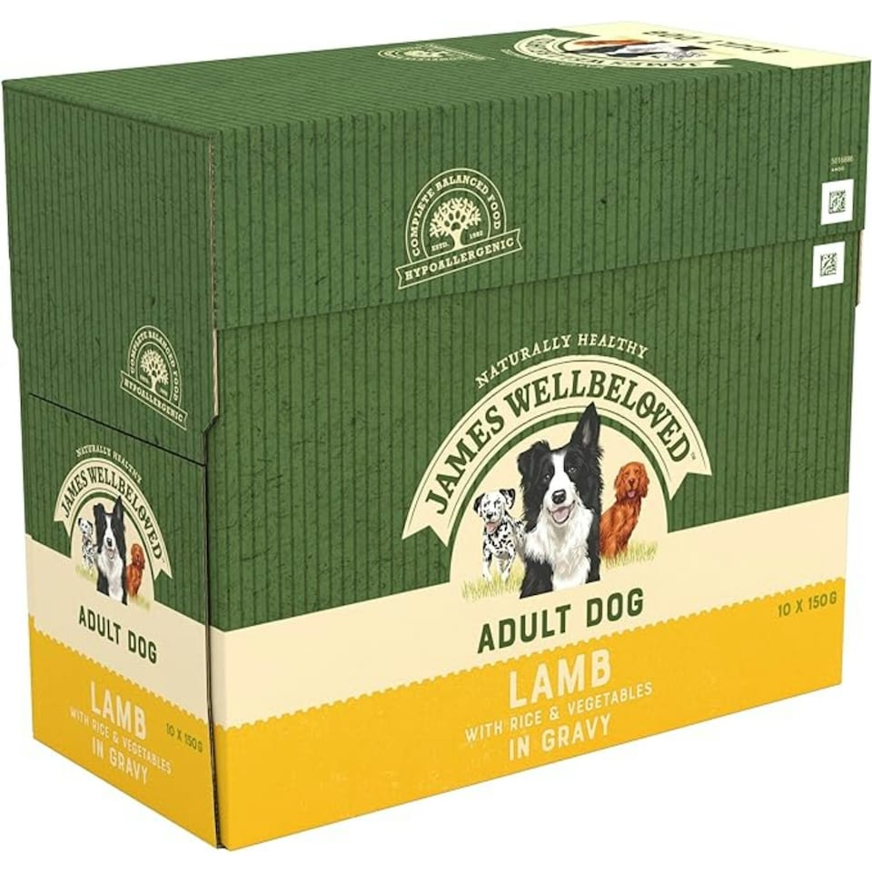 image 1 of James Wellbeloved Lamb Adult Pouch 150G Pk 10X1