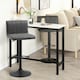 image 5 of HOMCOM Set of 2 Adjustable Height Bar Chairs with Footrest, Grey