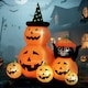 image 2 of Outsunny Pumpkin and Cat with LED Lights, Halloween Inflatables Decoration