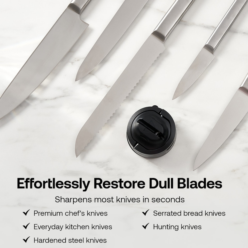 image 1 of AnySharp Safer Hands-Free Knife Sharpener | Black | Evo Black