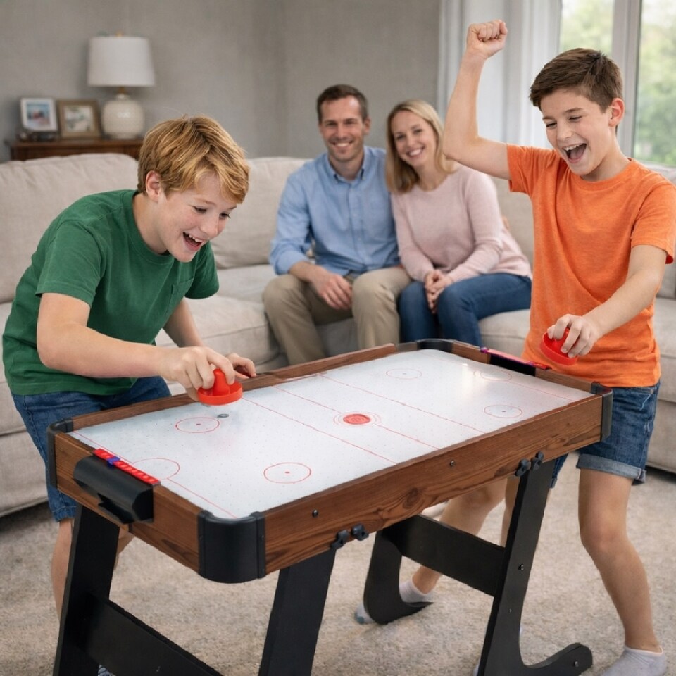 image 1 of AMRAP 3ft Folding Air Hockey Table Arcade Game