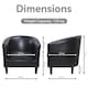 image 8 of Tub Chair Faux Leather Arm Chair