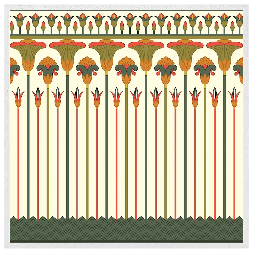 image 1 of Egyptian ornament (Picture Frame) White | L