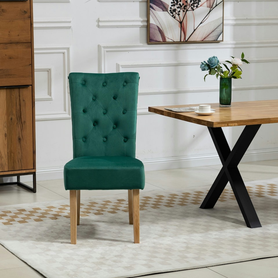 image 1 of Pienza Velvet Dining Chairs - Set of 2