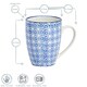 image 3 of Nicola Spring Nicola Spring Hand-Printed Mug - 330ml - Blue - Pack of 6
