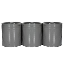 KitchenCraftt Tea Coffee Sugar Canister Set Grey