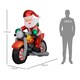 image 7 of Outsunny 5.6FT Christmas Blow Up Santa Claus Riding Motorcycle w/ LED Lights