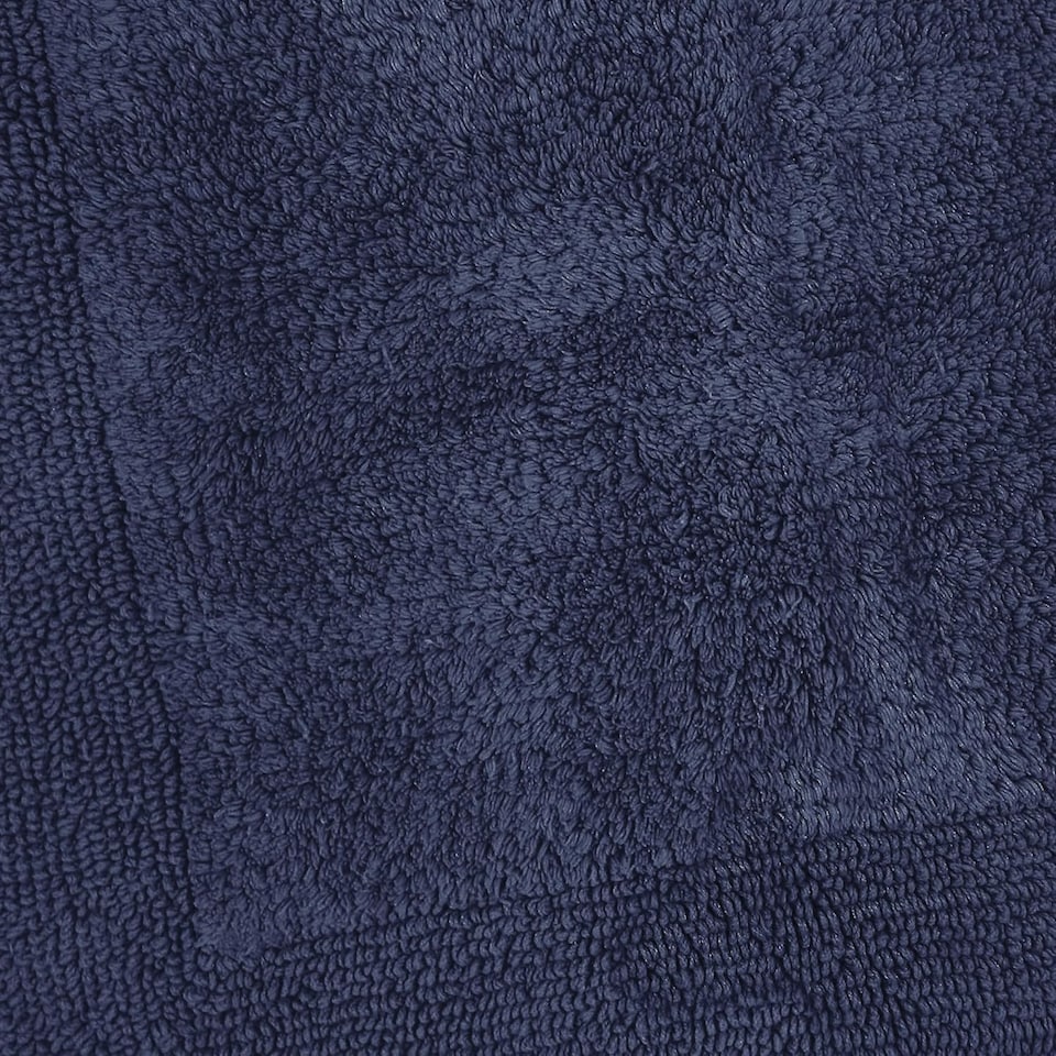 image 1 of Heavyweight Reversible Bath Mat Rug 53 x 85cm - Navy Blue