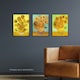 image 2 of Set of 3 Vincent Van Gogh Sunflowers Paintings Living Room Wall Art Print A4