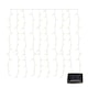image 1 of Gardenwize 192 LED Solar Curtain Fence Lights Warm White Outdoor